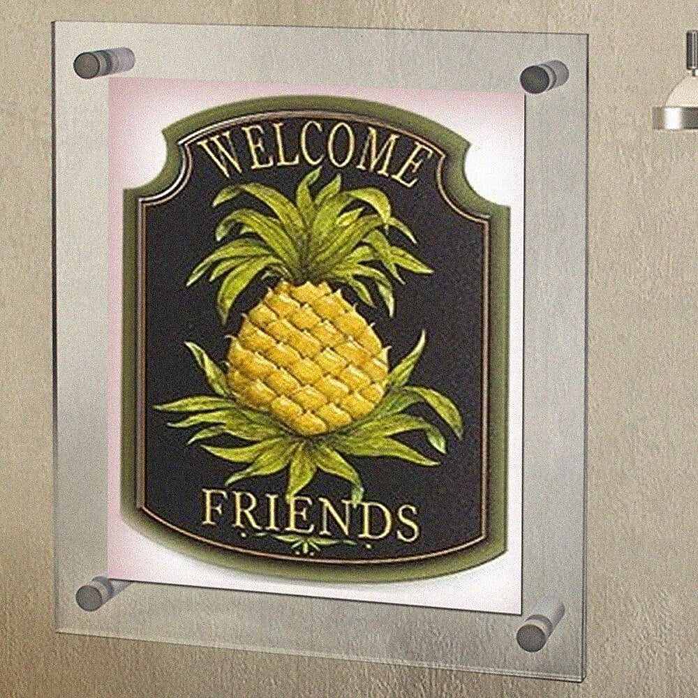 Azar Sign Holder, 21" x 26", Wall Mounted, Silver, Acrylic (105528)