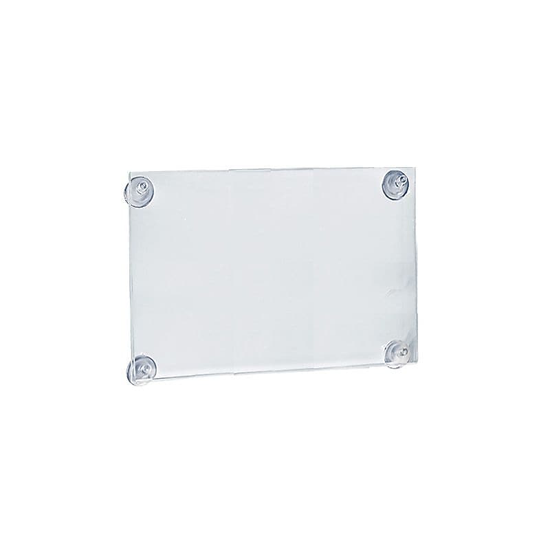 Azar Sign Holder, 17" x 11", Horizontal, Wall Mounted, Clear, Acrylic, 2/Pack (106611)