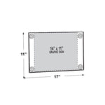 Azar Sign Holder, 17" x 11", Horizontal, Wall Mounted, Clear, Acrylic, 2/Pack (106611)