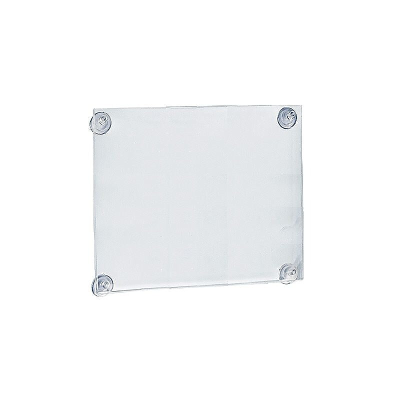 Azar Sign Holder, 14" x 14", Vertical, Wall Mounted, Clear, Acrylic, 2/Pack (106612)
