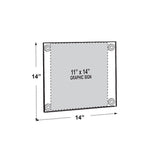 Azar Sign Holder, 14" x 14", Vertical, Wall Mounted, Clear, Acrylic, 2/Pack (106612)