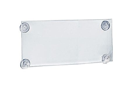 Azar Sign Holder, 11.5" x 8.375", Horizontal, Wall Mounted, Clear, Acrylic, 2/Pack (106627)