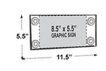 Azar Sign Holder, 11.5" x 8.375", Horizontal, Wall Mounted, Clear, Acrylic, 2/Pack (106627)