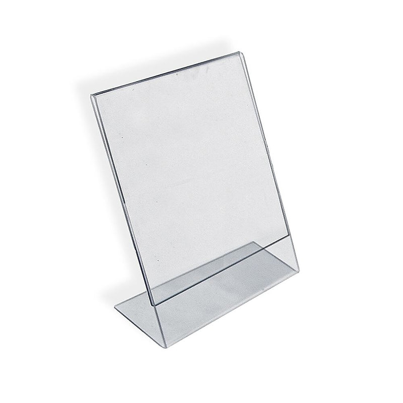 Azar Sign Holder, 9" x 13", Vertical, Table Top, Clear, Acrylic, 10/Pack (112710-10PK)