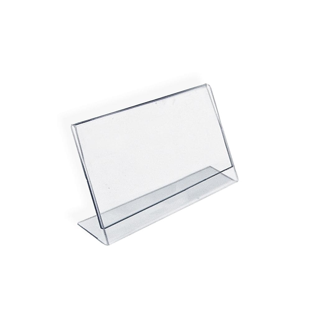 Azar Sign Holder, 6" x 4", Horizontal, Table Top, Clear, Acrylic, 10/Pack (112727)