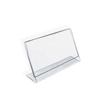 Azar Sign Holder, 6" x 4", Horizontal, Table Top, Clear, Acrylic, 10/Pack (112727)