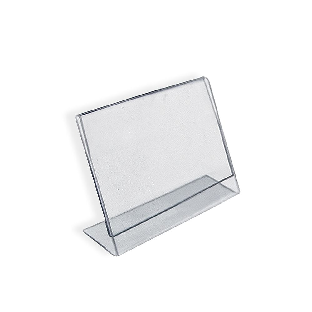 Azar Sign Holder, 3" x 2", Horizontal, Table Top, Clear, Acrylic, 10/Pack (112742)