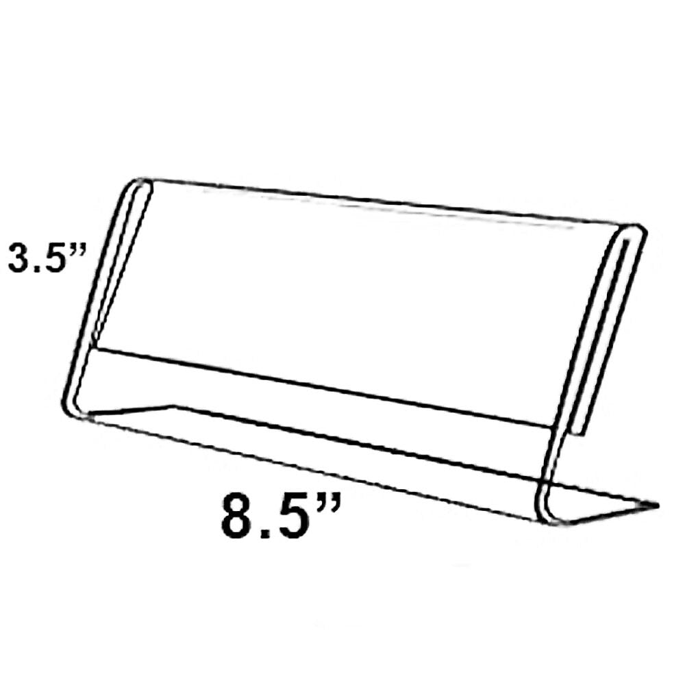 Azar Nameplate Holder, 8.5" x 3.5", Horizontal, Table Top, Clear, Acrylic, 10/Pack (112761)