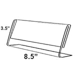 Azar Nameplate Holder, 8.5" x 3.5", Horizontal, Table Top, Clear, Acrylic, 10/Pack (112761)
