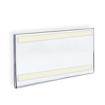 Azar Sign Holder, 14" x 8.5", Horizontal, Wall Mounted, Clear, Acrylic, 10/Pack (122012)