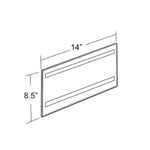 Azar Sign Holder, 14" x 8.5", Horizontal, Wall Mounted, Clear, Acrylic, 10/Pack (122012)