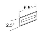 Azar Nameplate Holder, 5.5" x 2.5", Horizontal, Wall Mounted, Clear, Acrylic, 10/Pack (122015)