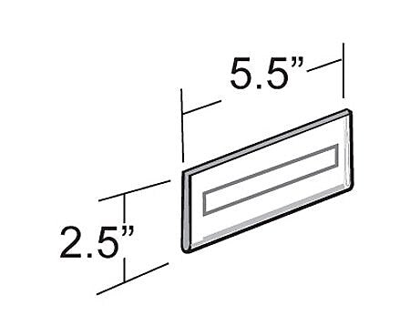 Azar Nameplate Holder, 5.5" x 2.5", Horizontal, Wall Mounted, Clear, Acrylic, 10/Pack (122015)