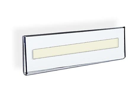 Azar Nameplate Holder, 5.5" x 2.5", Horizontal, Wall Mounted, Clear, Acrylic, 10/Pack (122015)