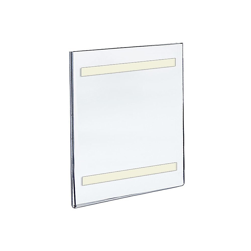 Azar Sign Holder, 7" x 11", Vertical, Wall Mounted, Clear, Acrylic, 10/Pack (122019)