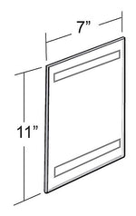 Azar Sign Holder, 7" x 11", Vertical, Wall Mounted, Clear, Acrylic, 10/Pack (122019)