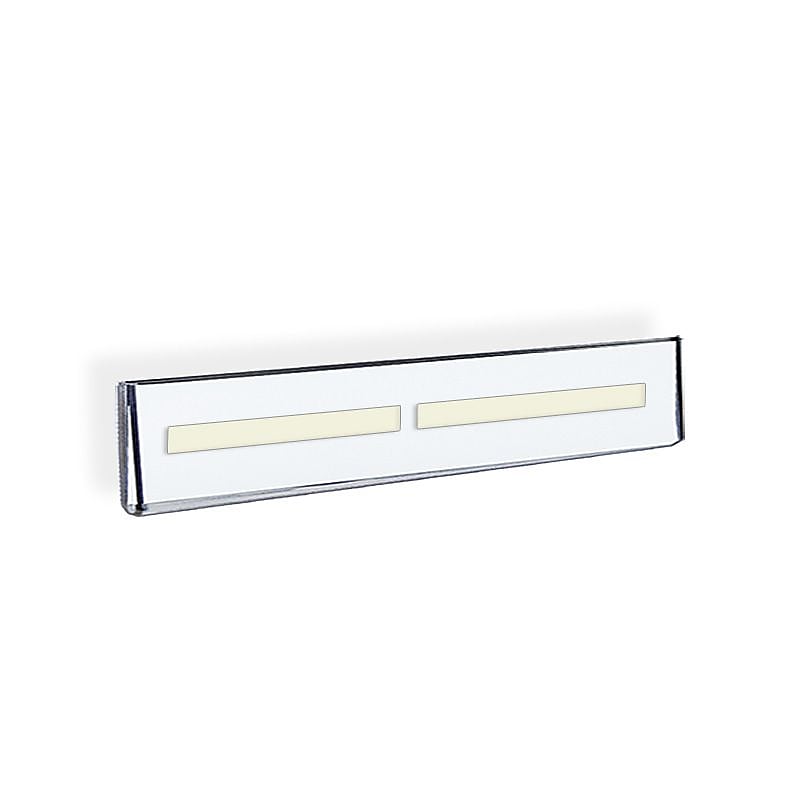 Azar Nameplate Holder, 11" x 2.5", Horizontal, Wall Mounted, Clear, Acrylic, 10/Pack (122020)
