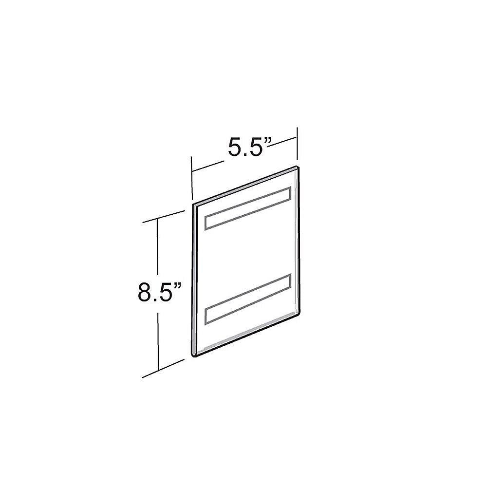 Azar Sign Holder, 5.5" x 8.5", Vertical, Wall Mounted, Clear, Acrylic, 10/Pack (122024)