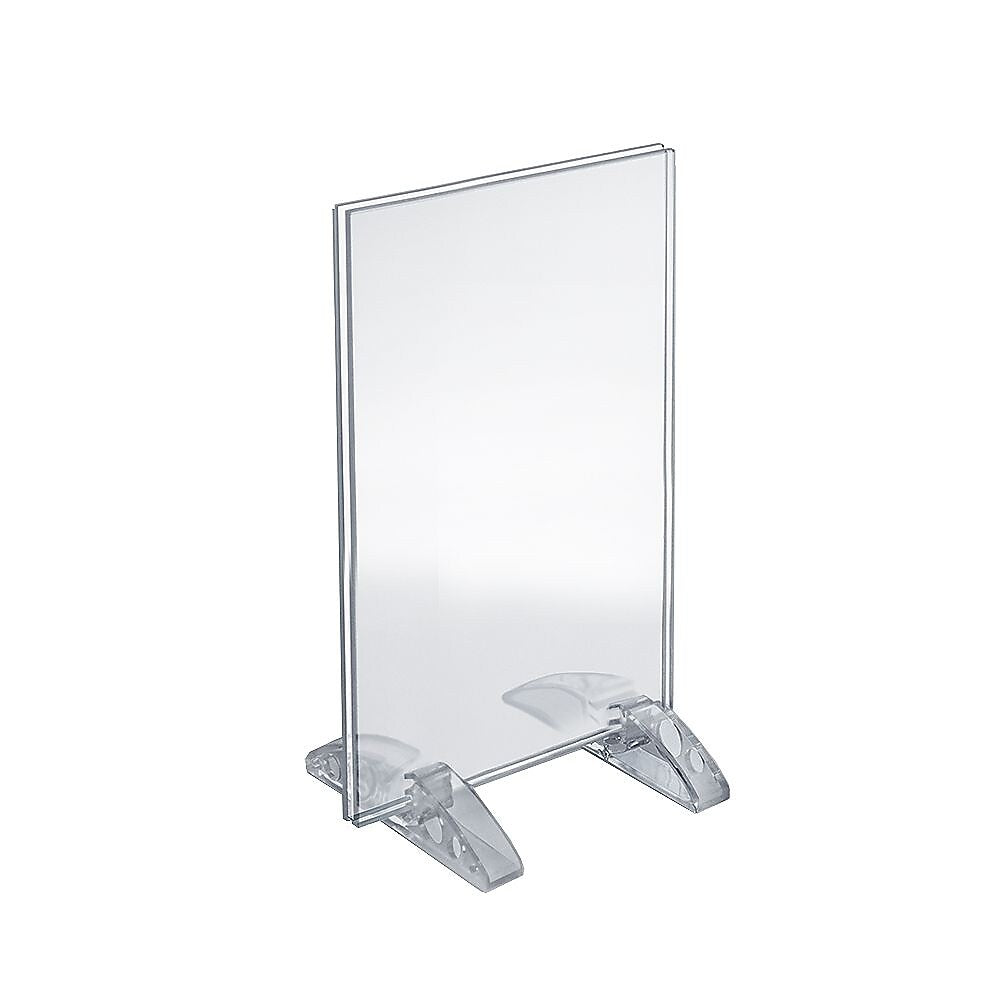Azar Sign Holder, 7" x 11", Table Top, Clear, Acrylic, 10/Pack (132716)