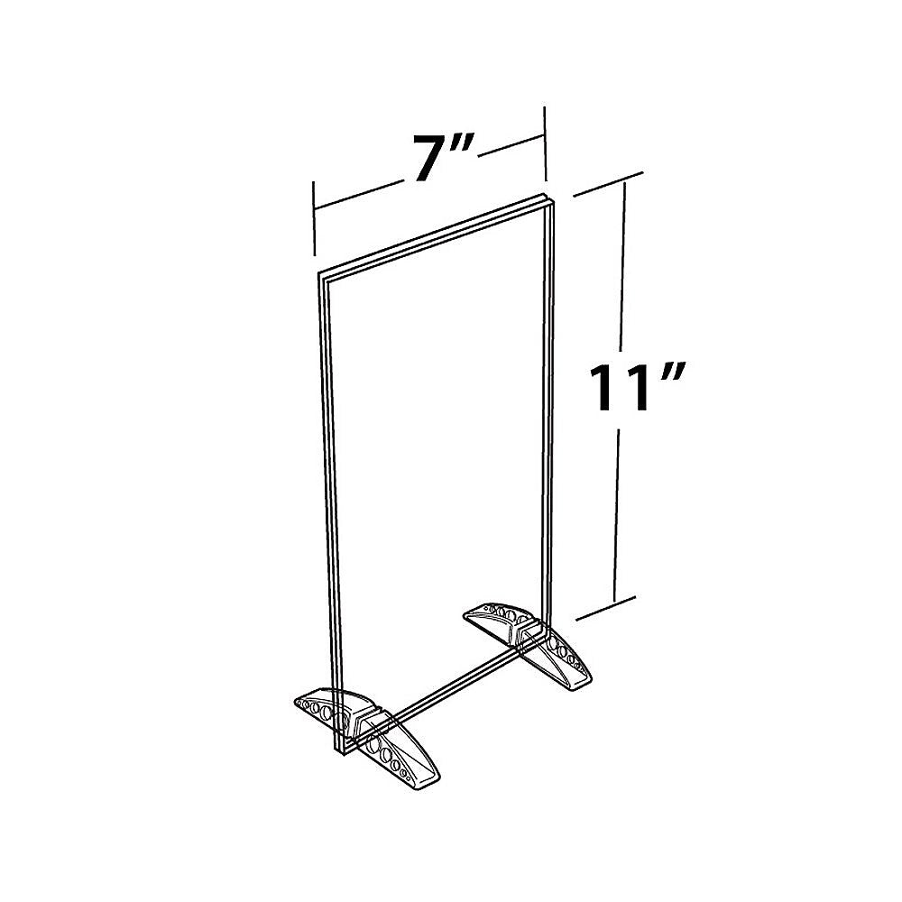 Azar Sign Holder, 7" x 11", Table Top, Clear, Acrylic, 10/Pack (132716)