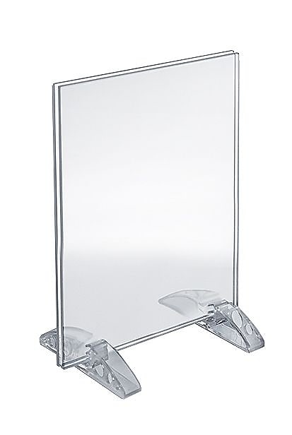 Azar Sign Holder, 7" x 5", Table Top, Clear, Acrylic, 10/Pack (132722)