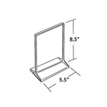 Azar Sign Holder, 5.5" x 8.5", Vertical, Table Top, Clear, Acrylic, 10/Pack (142711)