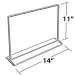 Azar Sign Holder, 11" x 14", Horizontal, Table Top, Clear, Acrylic, 10/Pack (142716)