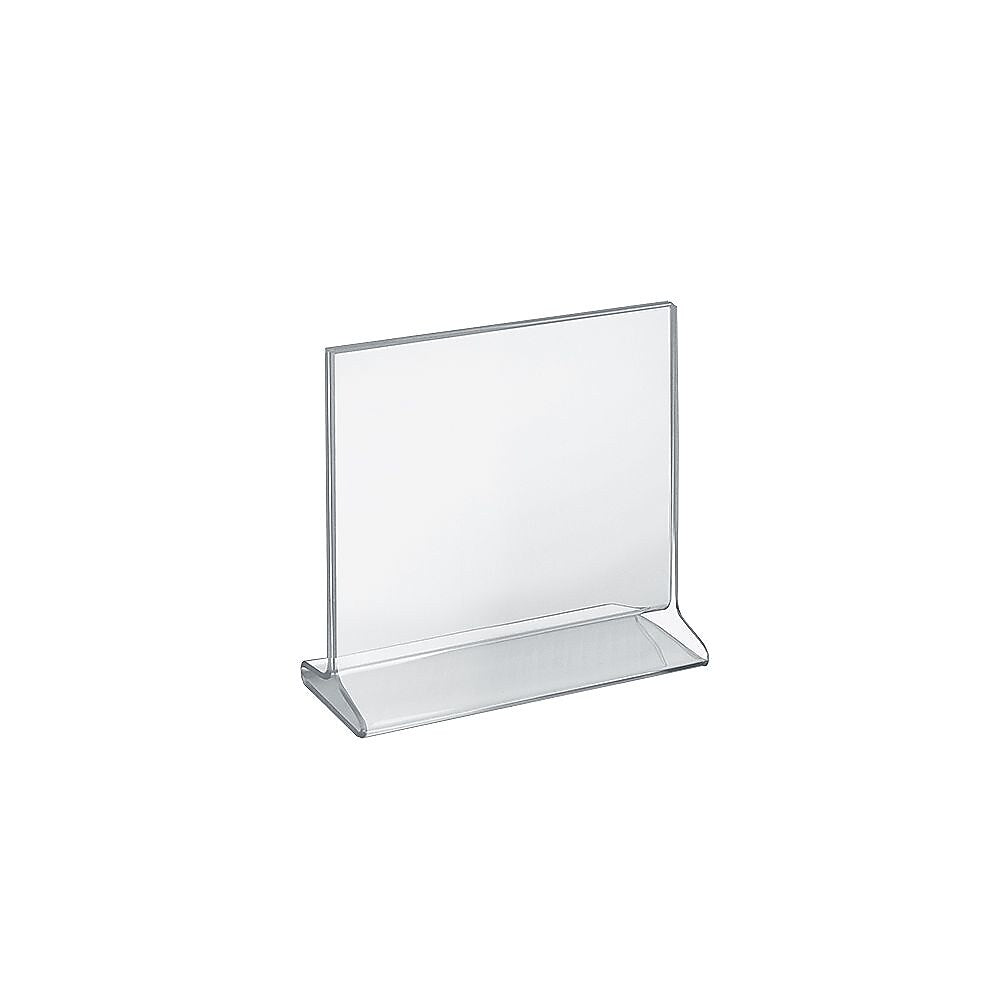 Azar Sign Holder, 8.5" x 8.5", Vertical, Table Top, Clear, Acrylic, 10/Pack (142717)
