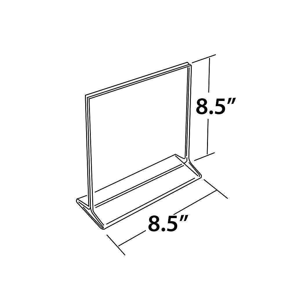 Azar Sign Holder, 8.5" x 8.5", Vertical, Table Top, Clear, Acrylic, 10/Pack (142717)
