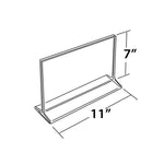 Azar Sign Holder, 11" x 7", Horizontal, Table Top, Clear, Acrylic, 10/Pack (142718)