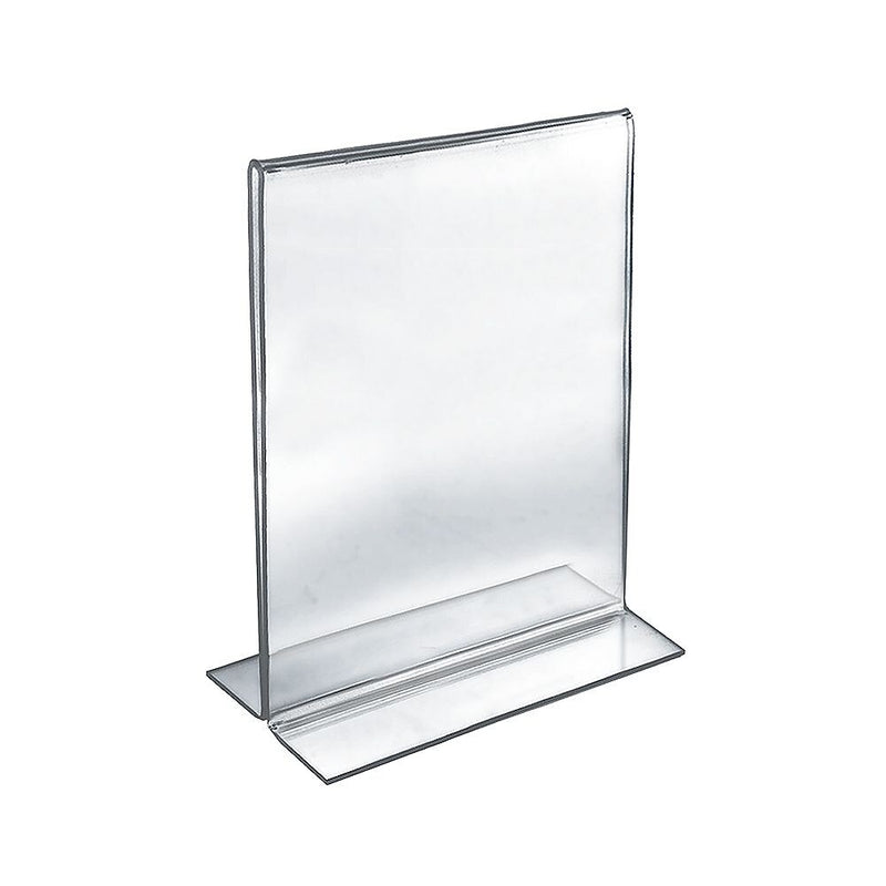 Azar Sign Holder, 9" x 12", Vertical, Table Top, Clear, Acrylic, 10/Pack (152712)