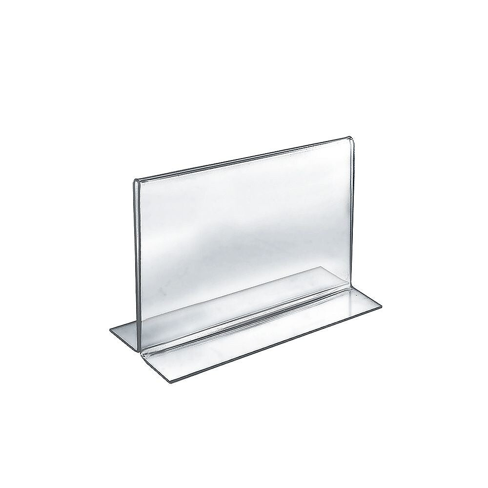 Azar Sign Holder, 10" x 8", Horizontal, Table Top, Clear, Acrylic, 10/Pack (152719)