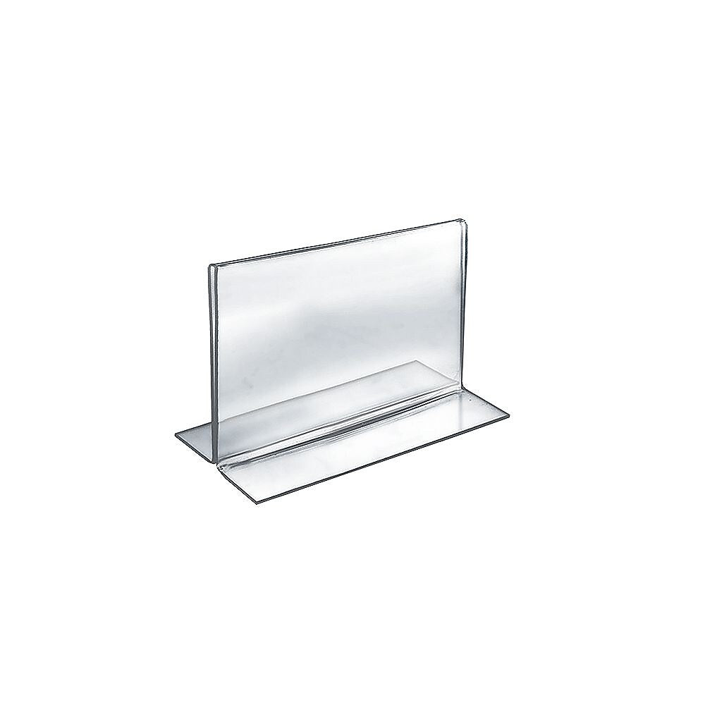 Azar Sign Holder, 7" x 5.5", Horizontal, Table Top, Clear, Acrylic, 10/Pack (152721)