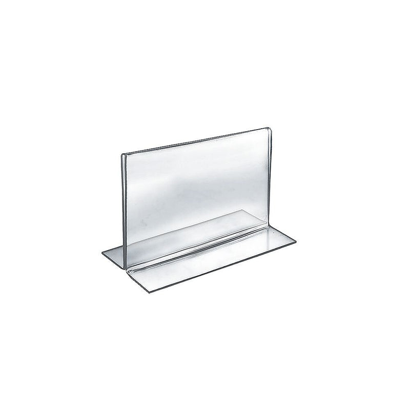 Azar Sign Holder, 7" x 5.5", Horizontal, Table Top, Clear, Acrylic, 10/Pack (152721)