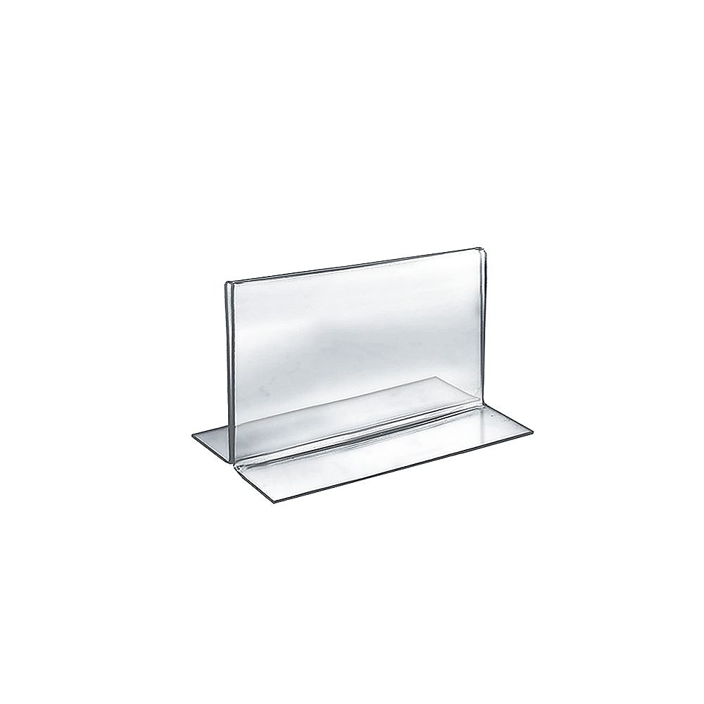 Azar Sign Holder, 7" x 5", Horizontal, Table Top, Clear, Acrylic, 10/Pack (152723)