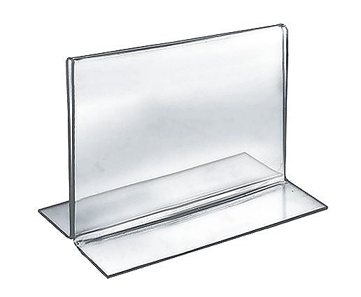 Azar Sign Holder, 6" x 5", Horizontal, Table Top, Clear, Acrylic, 10/Pack (152725)
