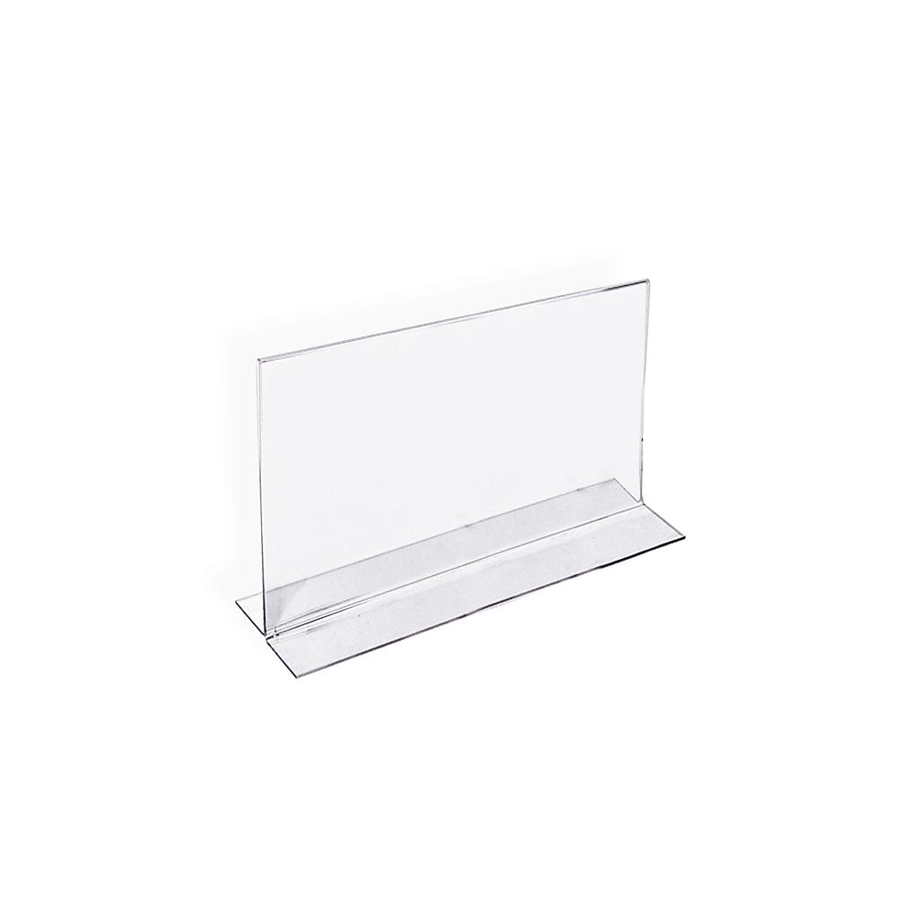 Azar Sign Holder, 6" x 4", Horizontal, Table Top, Clear, Acrylic, 10/Pack (152727)