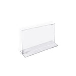 Azar Sign Holder, 6" x 4", Horizontal, Table Top, Clear, Acrylic, 10/Pack (152727)