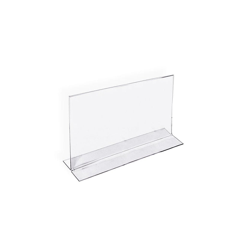 Azar Sign Holder, 6" x 4", Horizontal, Table Top, Clear, Acrylic, 10/Pack (152727)