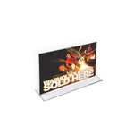 Azar Sign Holder, 6" x 4", Horizontal, Table Top, Clear, Acrylic, 10/Pack (152727)
