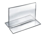 Azar Sign Holder, 5" x 3.5", Horizontal, Table Top, Clear, Acrylic, 10/Pack (152732)