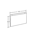 Azar Sign Holder, 9.25" x 14", Horizontal, Wall Mounted, Clear, Acrylic, 10/Pack (162706)