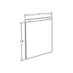 Azar Sign Holder, 11" x 14.75", Vertical, Wall Mounted, Clear, Acrylic, 10/Pack (162710)