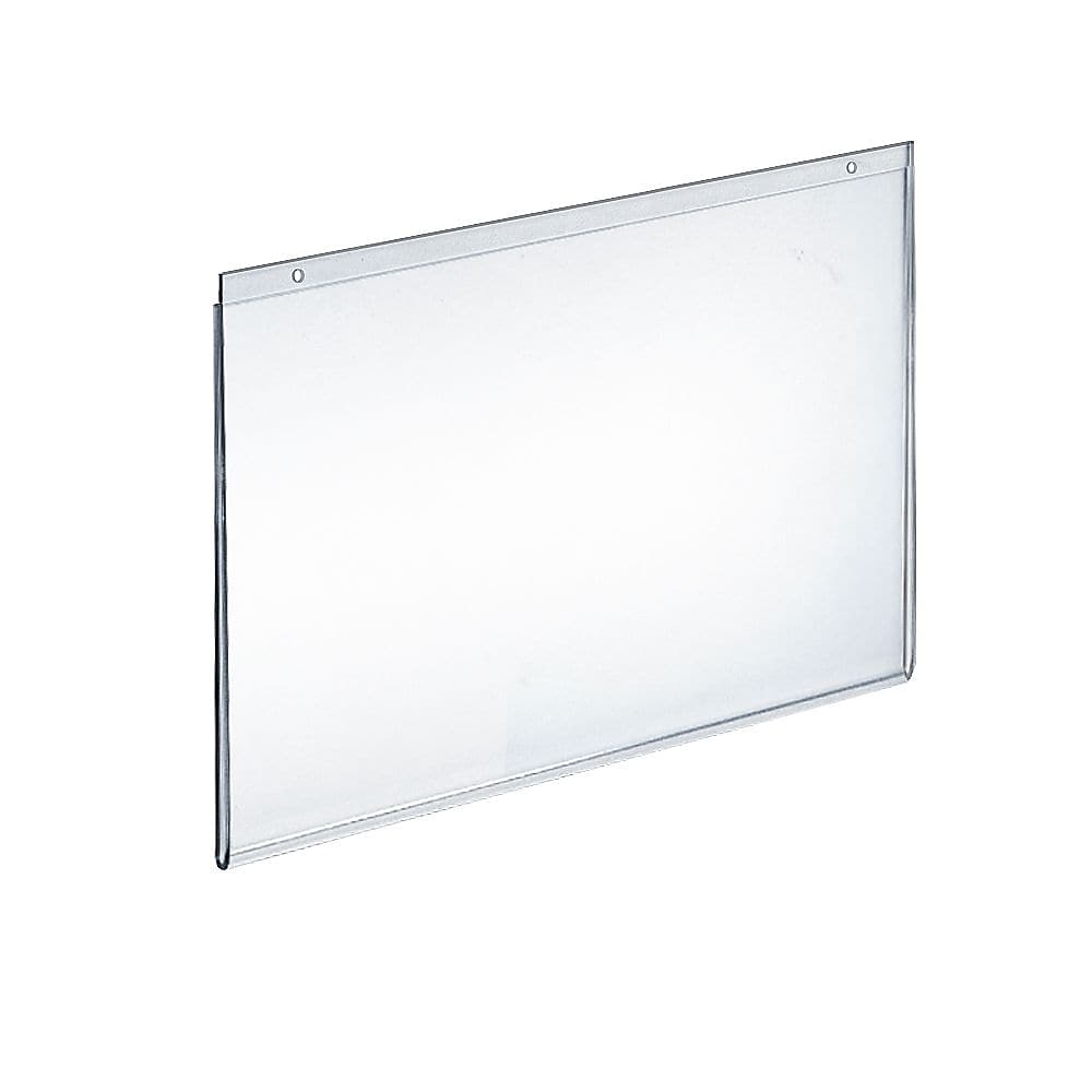 Azar Sign Holder, 14" x 11.75", Horizontal, Wall Mounted, Clear, Acrylic, 10/Pack (162711)