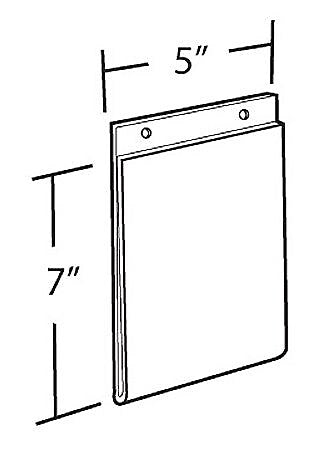 Azar Sign Holder, 5" x 7.75", Vertical, Wall Mounted, Clear, Acrylic, 10/Pack (162722)