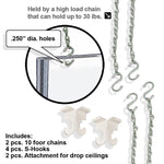 Azar Poster Holder, 17" x 11.75", Horizontal, Ceiling Hanging, Clear, Acrylic (172709)