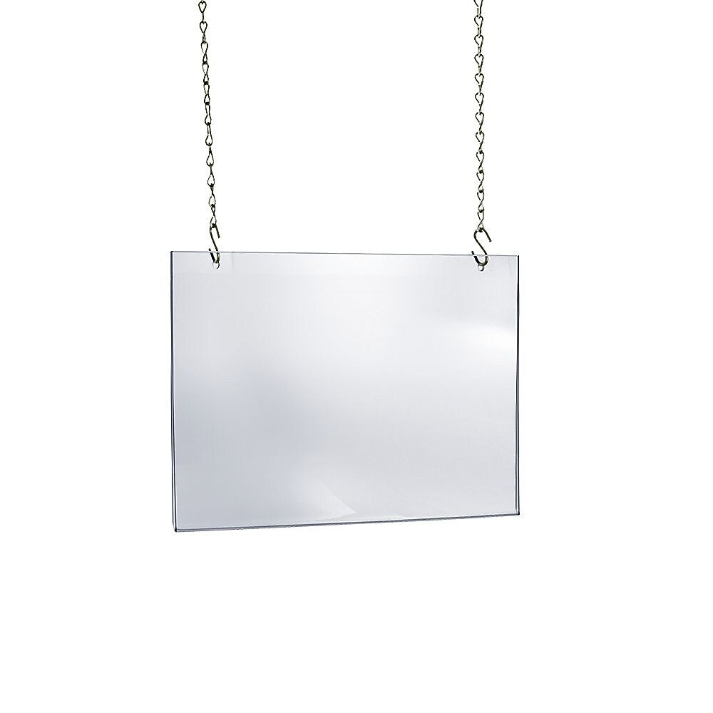 Azar Poster Holder, 24" x 18.75", Horizontal, Ceiling Hanging, Clear, Acrylic (172718)