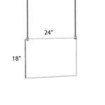Azar Poster Holder, 24" x 18.75", Horizontal, Ceiling Hanging, Clear, Acrylic (172718)