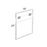 Azar Poster Holder, 18" x 24", Vertical, Wall Mounted, Clear, Acrylic (182724)