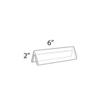 Azar Nameplate Holder, 6" x 2", Horizontal, Table Top, Clear, Acrylic, 10/Pack (192801)
